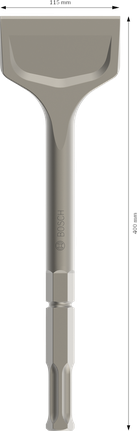 Cinzel tipo pá Bosch PRO HEX 22-5C, fio de 115 mm.